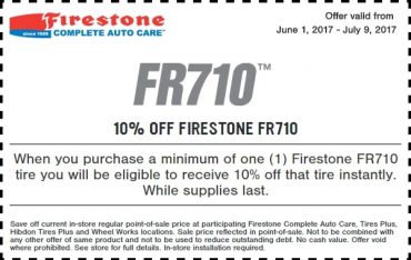 Firestone FR710 Tire Coupon